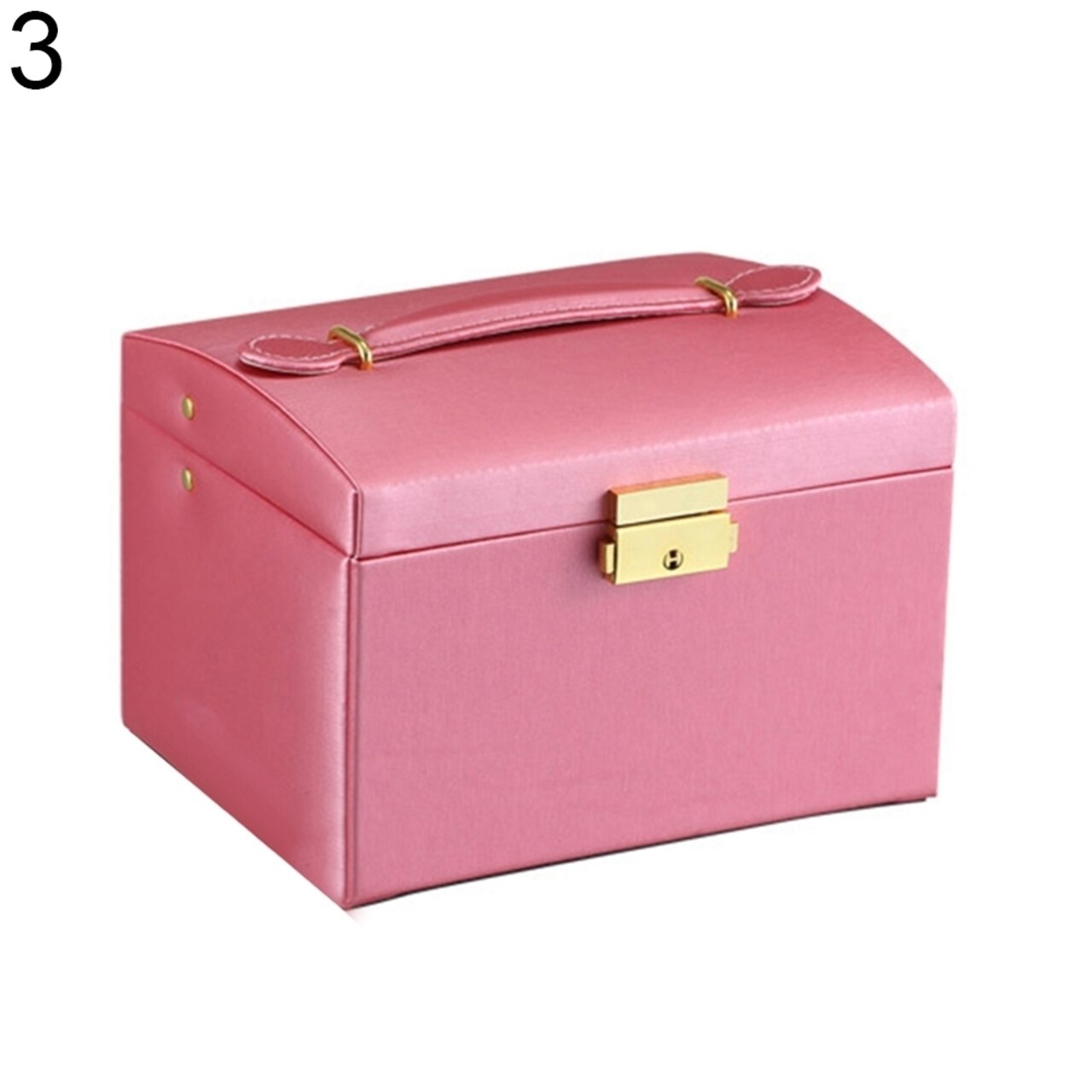 Fashion Faux Leather Jewelry Box Necklace Earring Bracelet Storage Case Cabinet